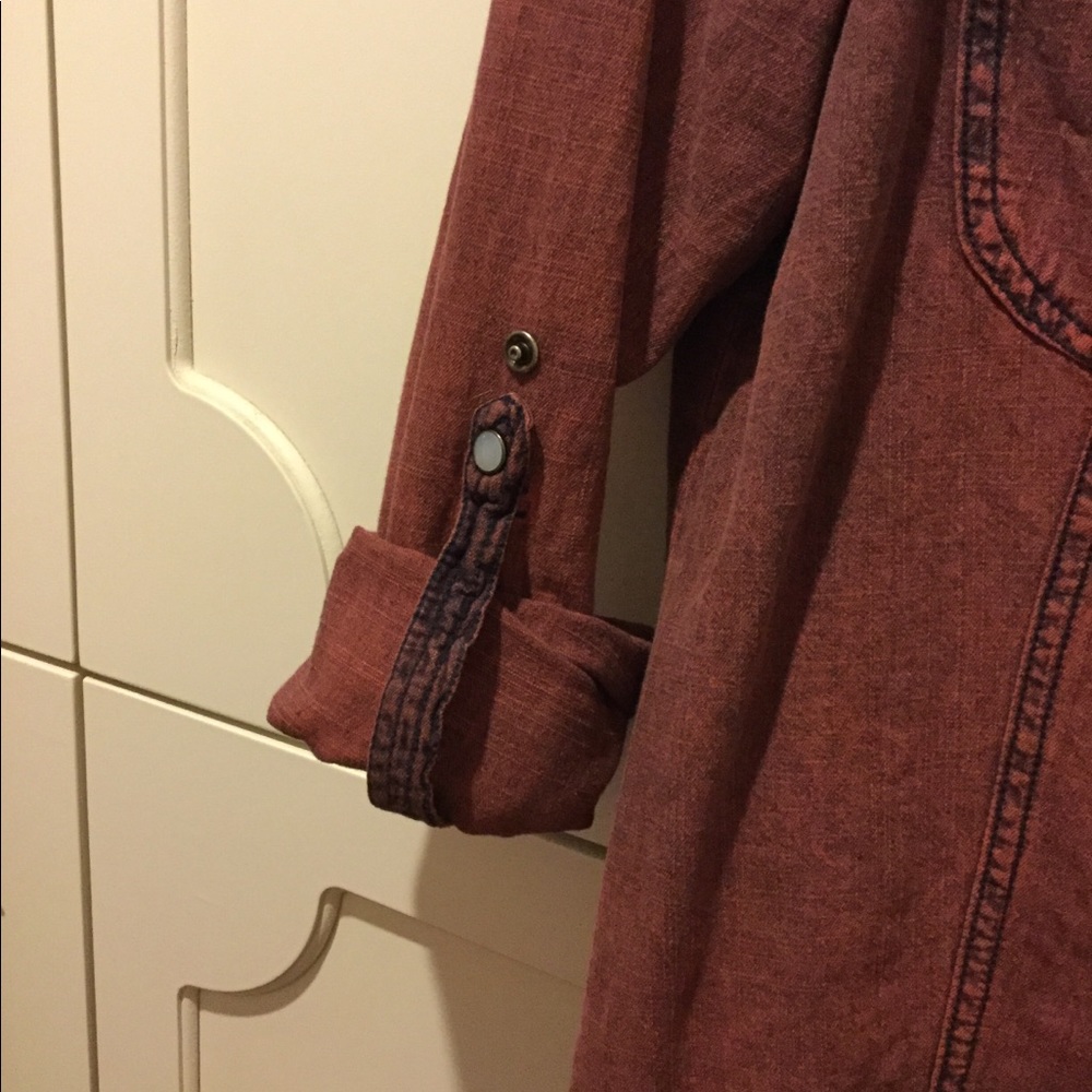 Millau Red Button Down Top - image 3